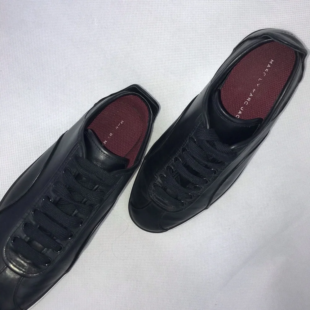 Marc by MARC JACOBS Women’s Size EU 35 Black Greenwich Leather Lace Up Sneakers